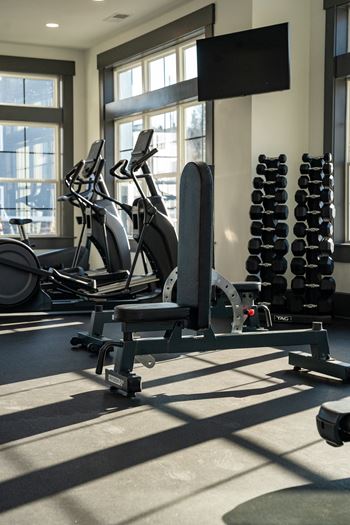 Fitness center at Rowen Place Apartments, Hanover